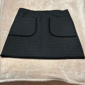 Max Studio Dark Plaid Mini Skirt